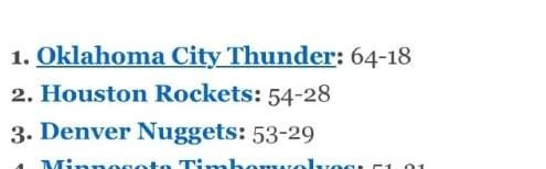 ESPN预测西部争冠队排名：火箭仅次于雷霆，快船湖人无缘前四